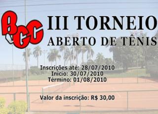 Torneio Aberto de T�nis deve reunir 60 jogadores
